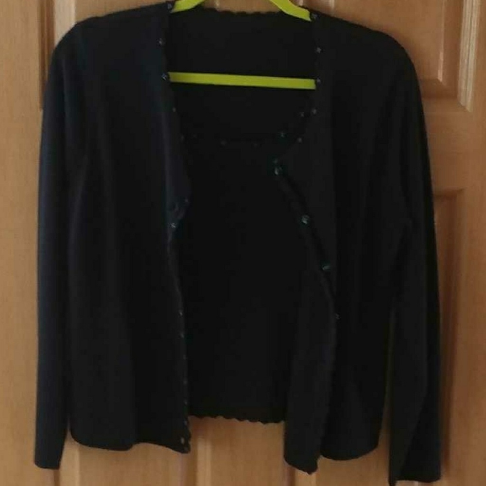 Black sweater twinset